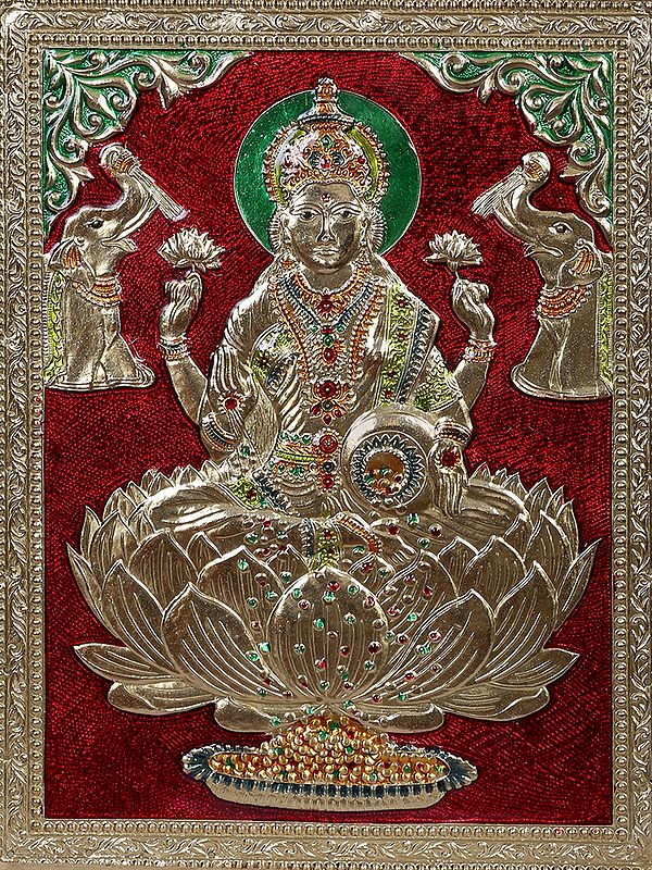 13" Dhan Lakshmi Photo Frame | Wall Decoration Item