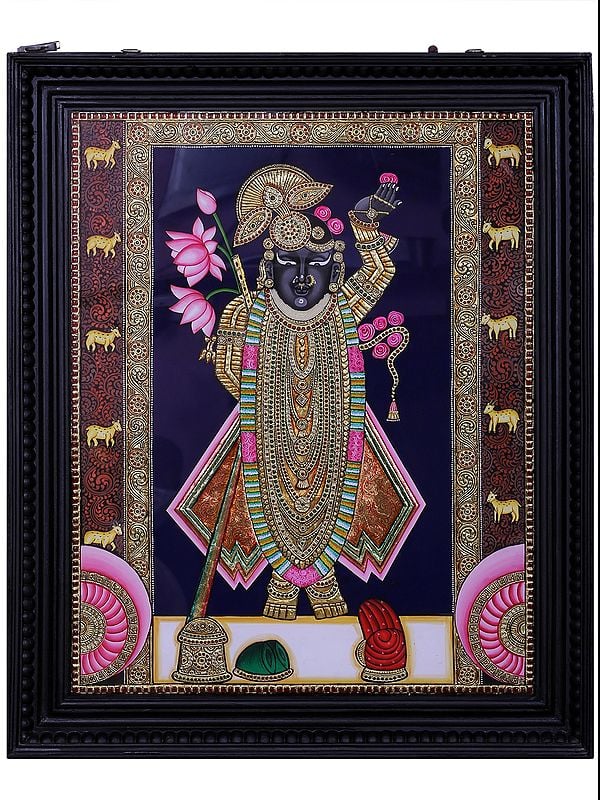 Shrinath Ji | Traditional Colors with 24 Karat Gold | With Frame