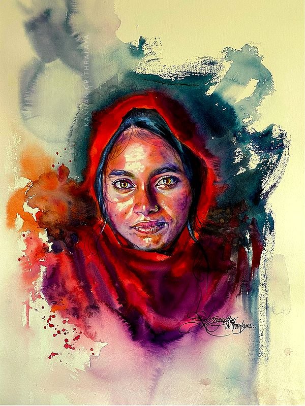 Look - Portrait of a Lady | Watercolor Painting