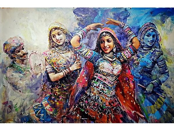 The Dandia Celebration | Acrylic on Canvas