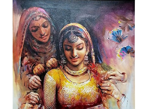 The Pre-Wedding Moment Painting