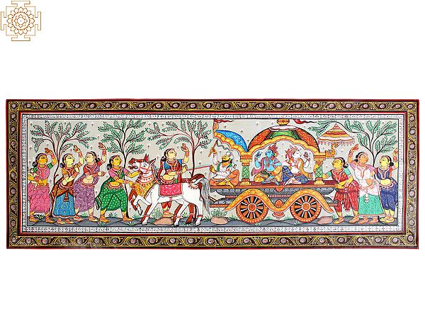 Lord Krishna On The Chariot Painting