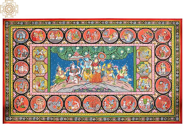 Lord Krishna With Radha Story | Odisha Painting
