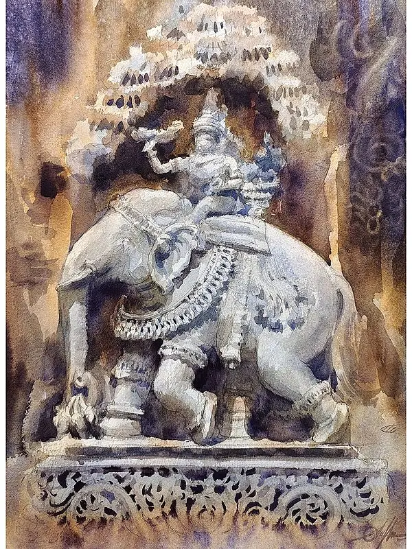 The Celestial Ride | Watercolor On Paper
