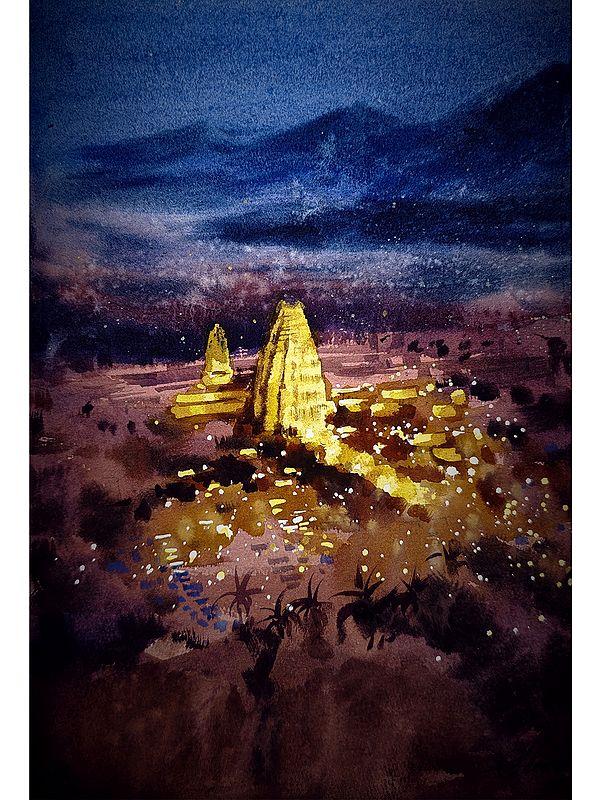 God Jagannath Temple | Watercolor On Paper