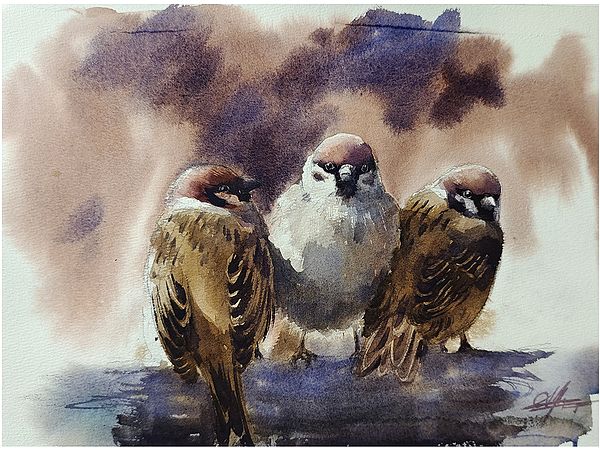 Flock of Birds Paintings by Achintya Hazra