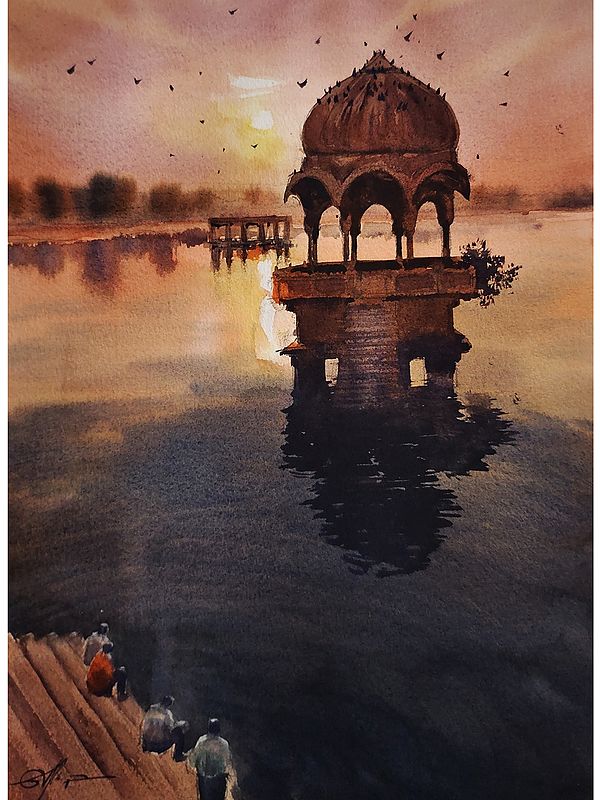 Jal Mahal - Artwork by Achintya Hazra