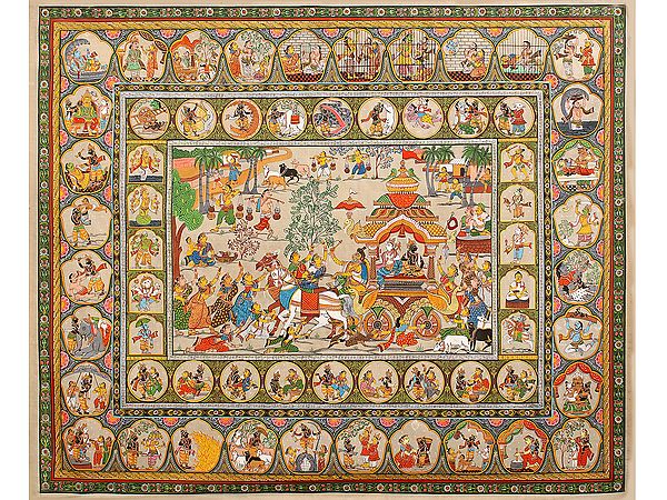 Lord Krishna Story In Frame | Patta Painting | Odisha Art