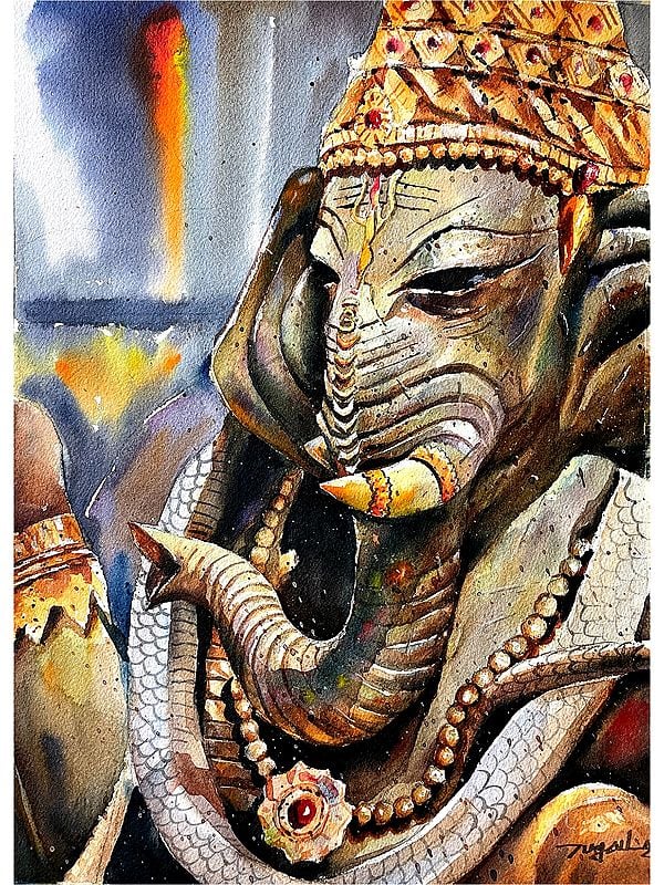 Ganesha  | Watercolor Artwork by Jugal Sarkar
