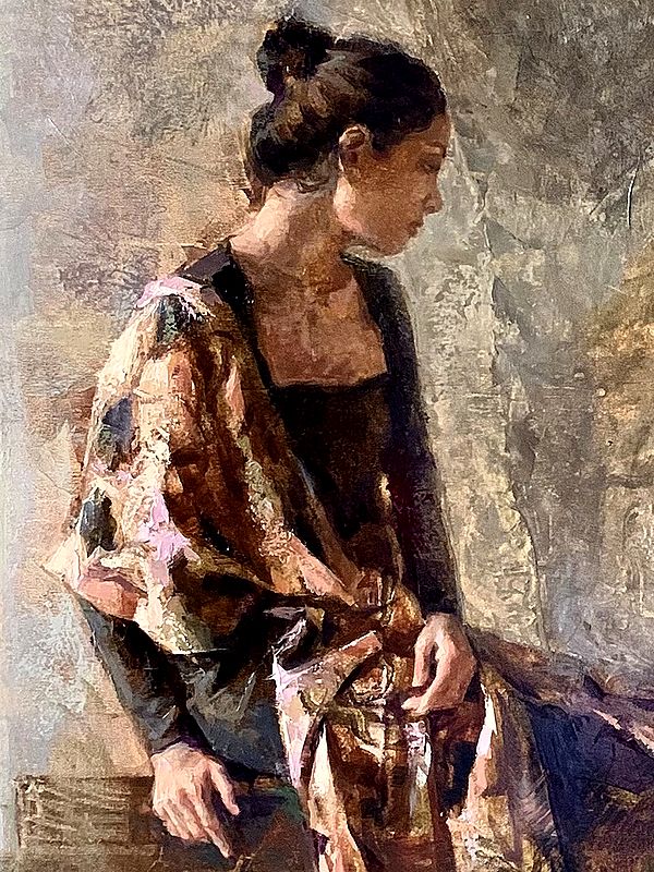 Contemplation Painting by Nilisha Phad Exotic India Art