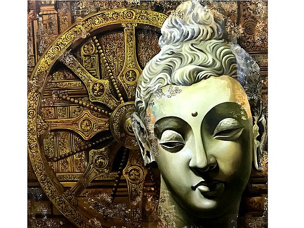 Chakra & Buddha | Painting by MK Goyal