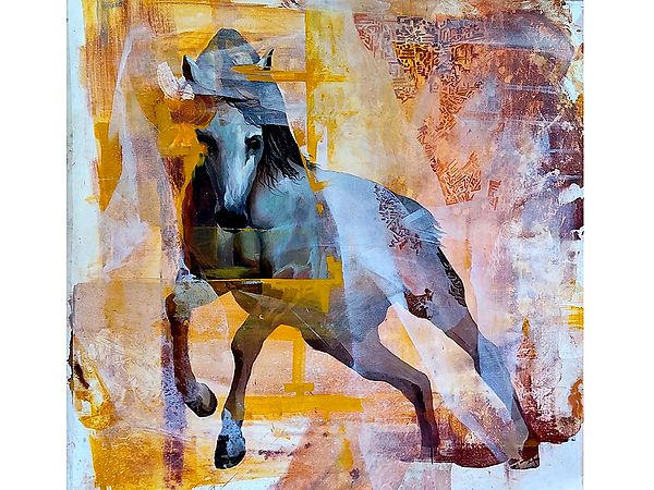 Running Horse | Painting by MK Goyal