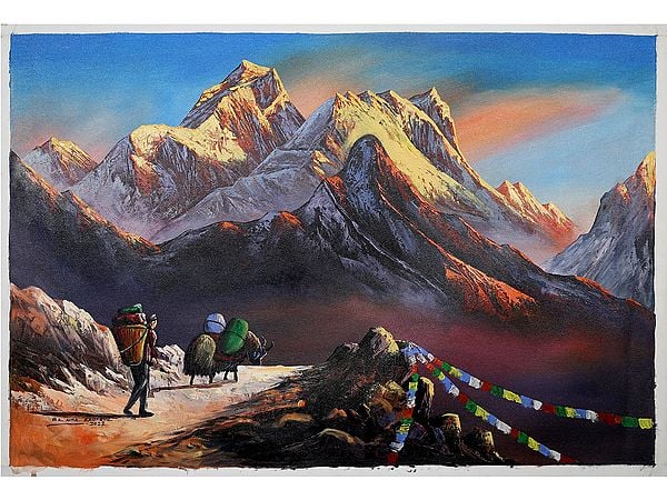 The Everest Basecamp | Oil Painting