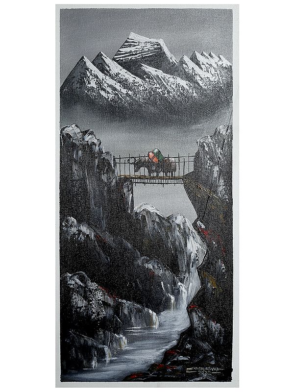 Mount Everest Pull with Fresh Water | Oil Painting on Canvas