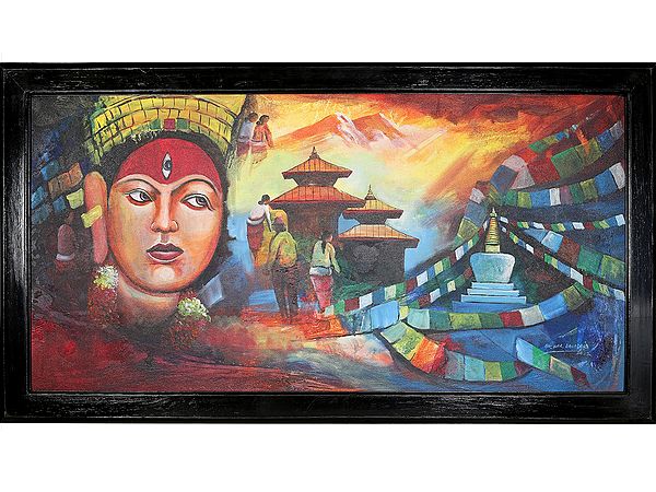 Sacred Religious Nepal | Oil On Canvas
