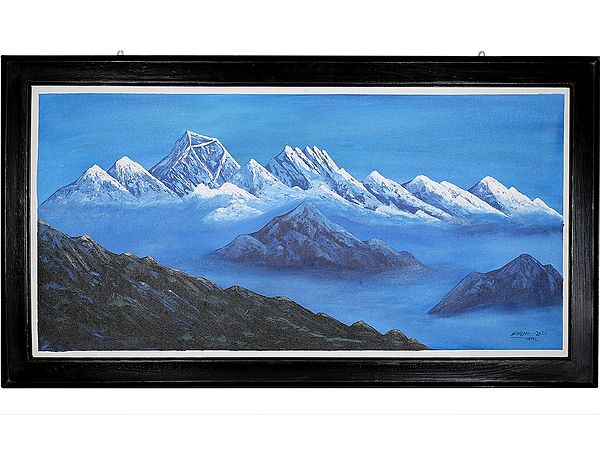 Clouds Near High Mountain | Oil On Canvas