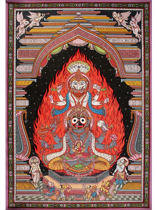 Superfine Gods Worshipping jagannatha Narasimha | Patta Painting | Odisha Art