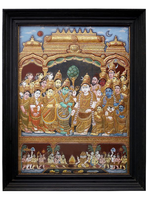 Goddess Meenakshi Kalyanam | Traditional Colors With 24K Gold