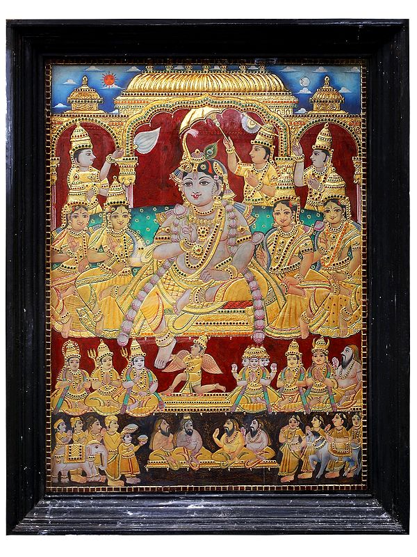 Darbar Krishna | Traditional Colors With 24K Gold