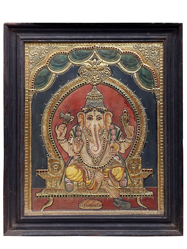 Lord Ganesha | Traditional Colors With 24K Gold