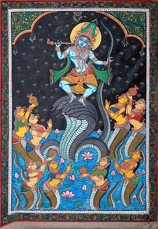 The Dance of Victory: Krishna Dancing on Kaaliya