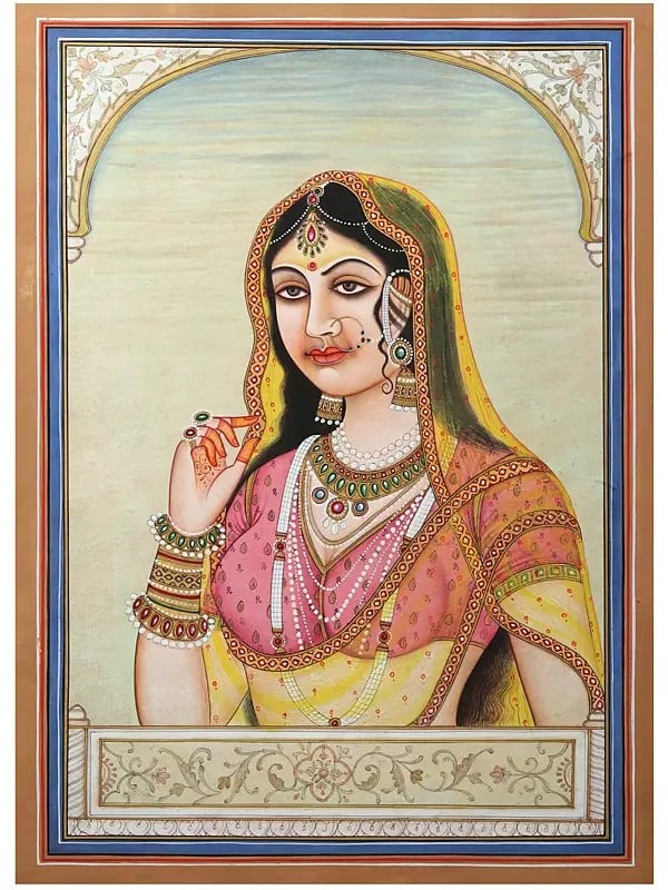 Royal Mughal Queen | Watercolor Painting
