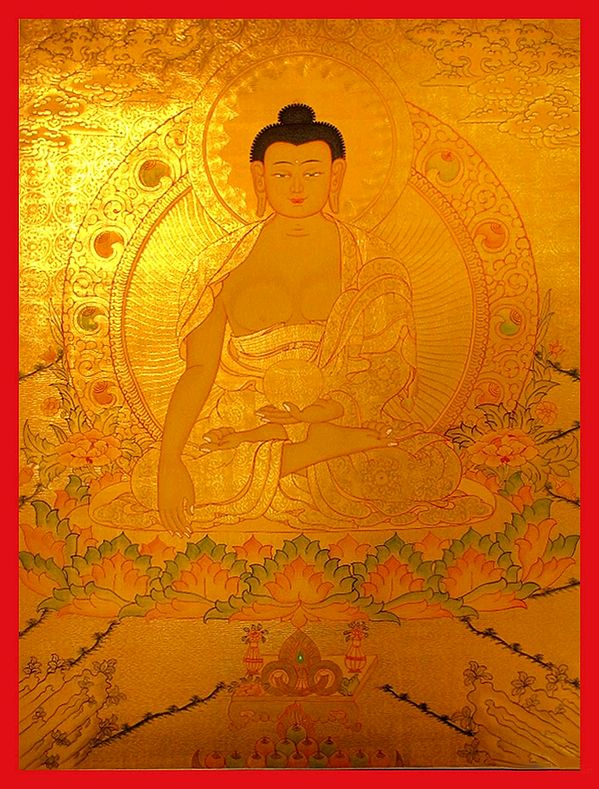 Shakyamuni Thanka (Brocadeless Thangka)
