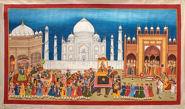 Procession Afore The Taj Mahal