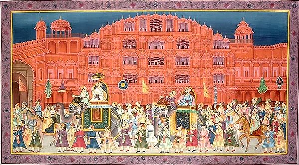 Procession at Hawa Mahal Jaipur