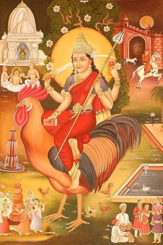 Bahucharji - Devi Who Rides a Cock (Goddess Worshipped by Eunuchs)