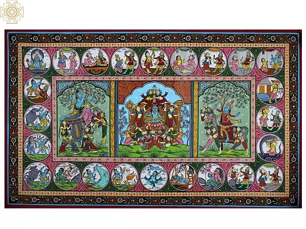 Krishna Leela (The Story of Lord Krishna) | Exotic India Art