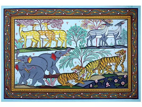 The Wildlife Paata Painting from Odisha