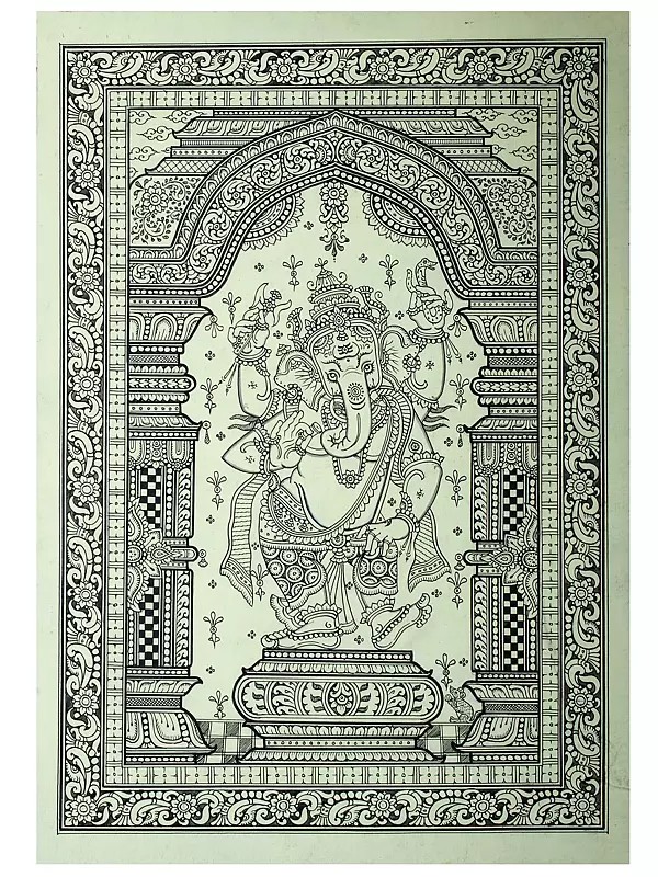 Standing Lord Chaturbhuj Ganesha