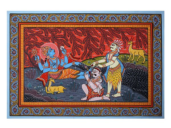 Lord Krishna Shot by an Arrow by a Hunter - Jara
