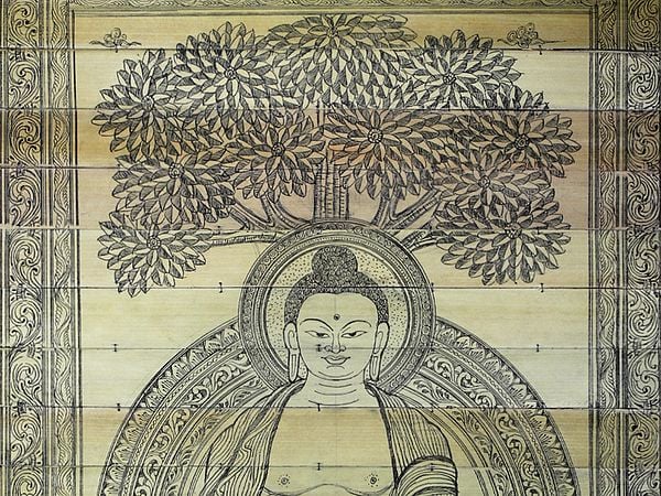 Gautam Buddha Under Bodhi Tree | Exotic India Art