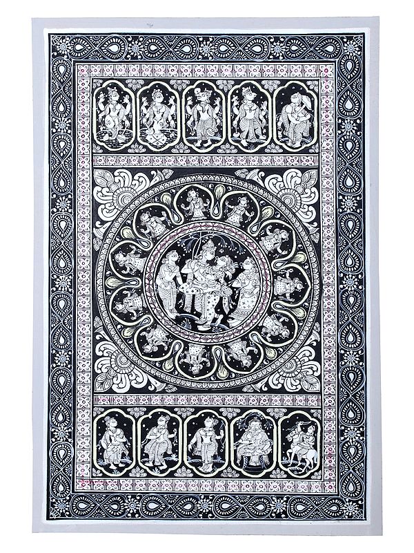 Radha-Krishna with Ten Incarnations of Lord Vishnu
