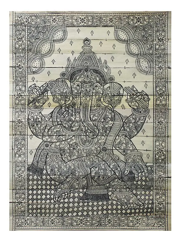 Ganesha Palm Leaf Painting