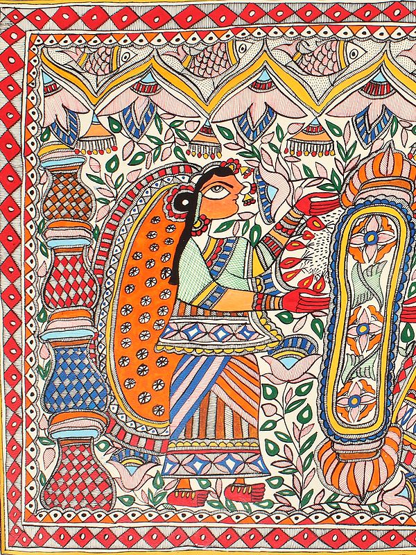Goddess Sita Swayamvar Madhubani Painting Exotic India Art