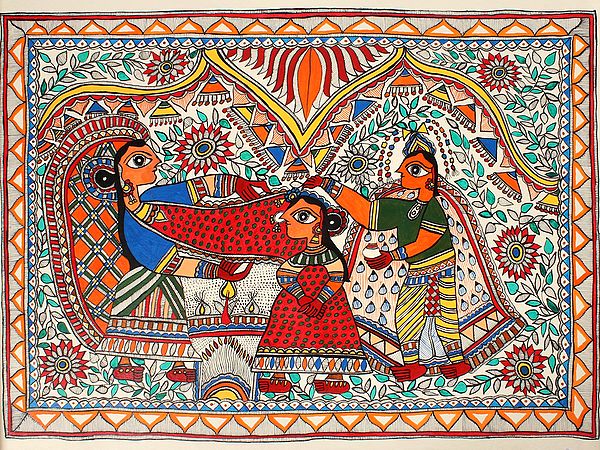 Draupadi's Cheer-Haran | Madhubani Painting