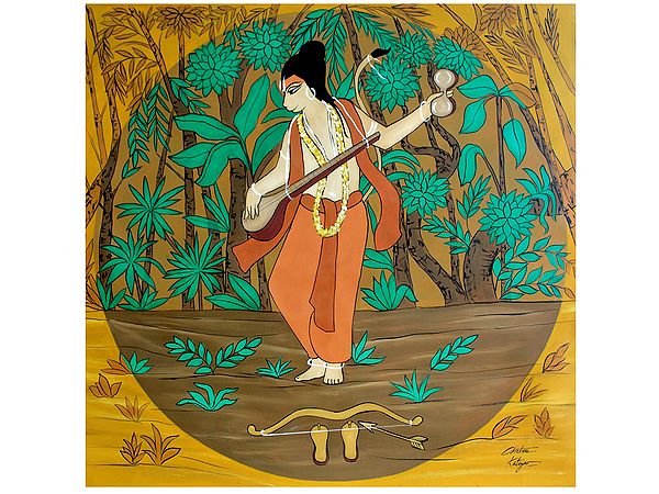 Rama Bhakta Hanuman | Acrylic On Canvas