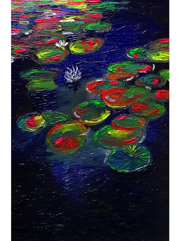 The Water’s Crush| High Texture Finger Painting | By Konika Banerjee