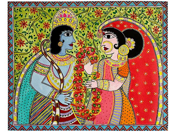 Sita Swayamvar | Acrylic On Canvas | By Bharti Singh