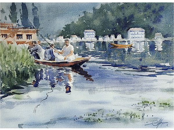 Dale Lake Reflections | Loose Watercolour Painting | By Achintya Hazra