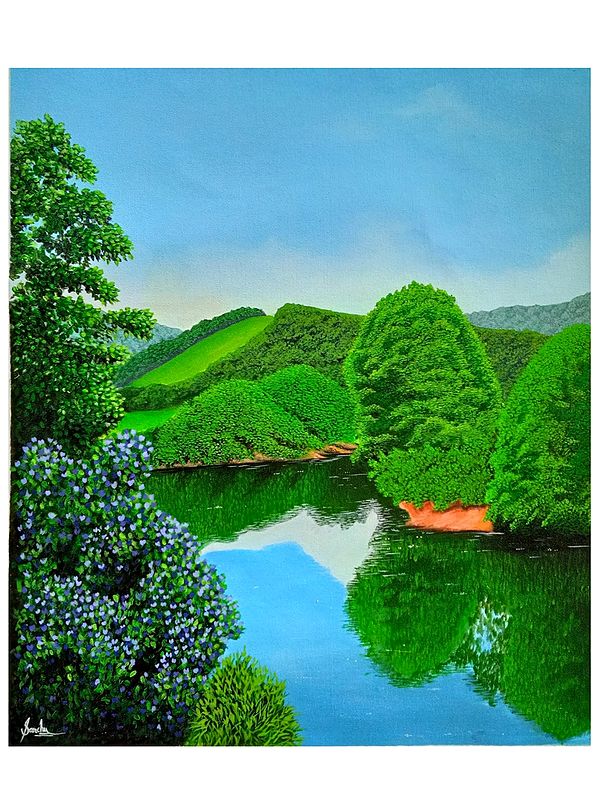 Silent Nature | Acrylic on Canvas | Painting By Sanchita Agrahari