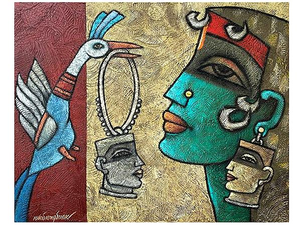 Abstract Artwork | Mix Media on Canvas | Painting by Krishna Ashok
