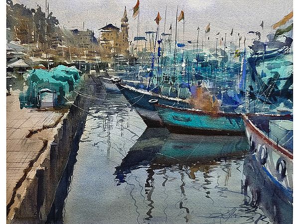 The Pursuit of Livelihood | Watercolor Painting by Achintya Hazra