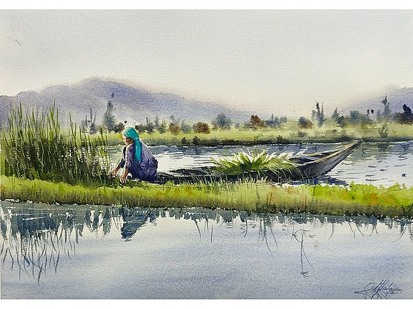 Beautiful Kashmir | Watercolor Painting by Achintya Hazra