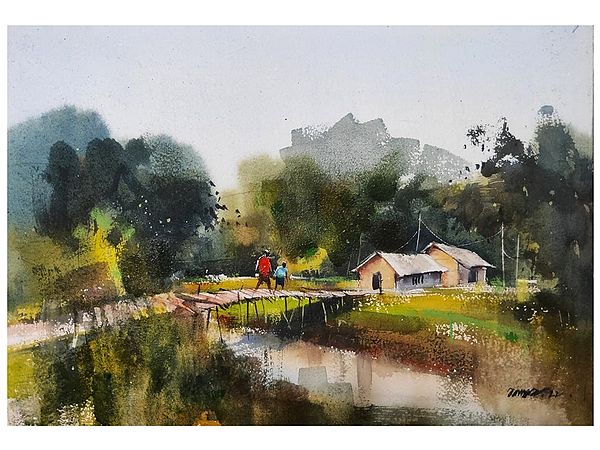 Rural Richcraft | Painting By Santu Naskar | Water Colour On Paper