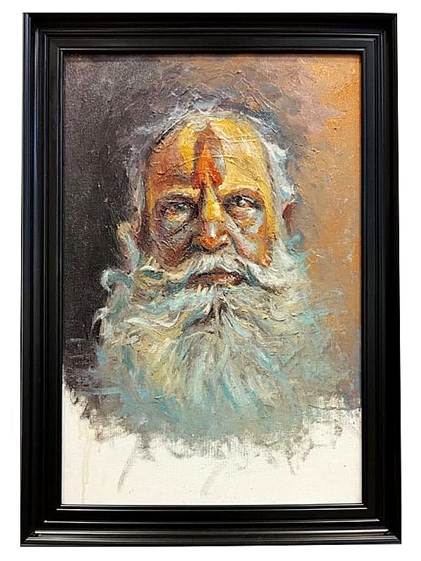 Sadhu (Sannyasi) | Boby Abraham | Oil On Canvas| With Frame