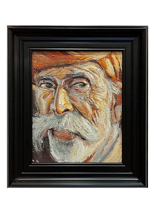 Old Man Closeup | Boby Abraham | Oil On Canvas| With Frame